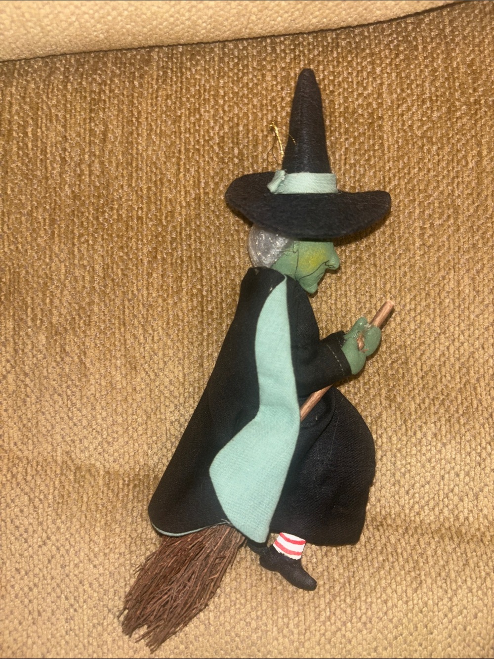 Gladys Boalt handmade Wicked  Witch Ornament. Signed  and Dated